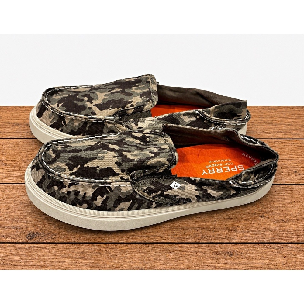 Sperry Top-Sider Washable Camo Slip-On Canvas Memory Foam Men's US 4 M